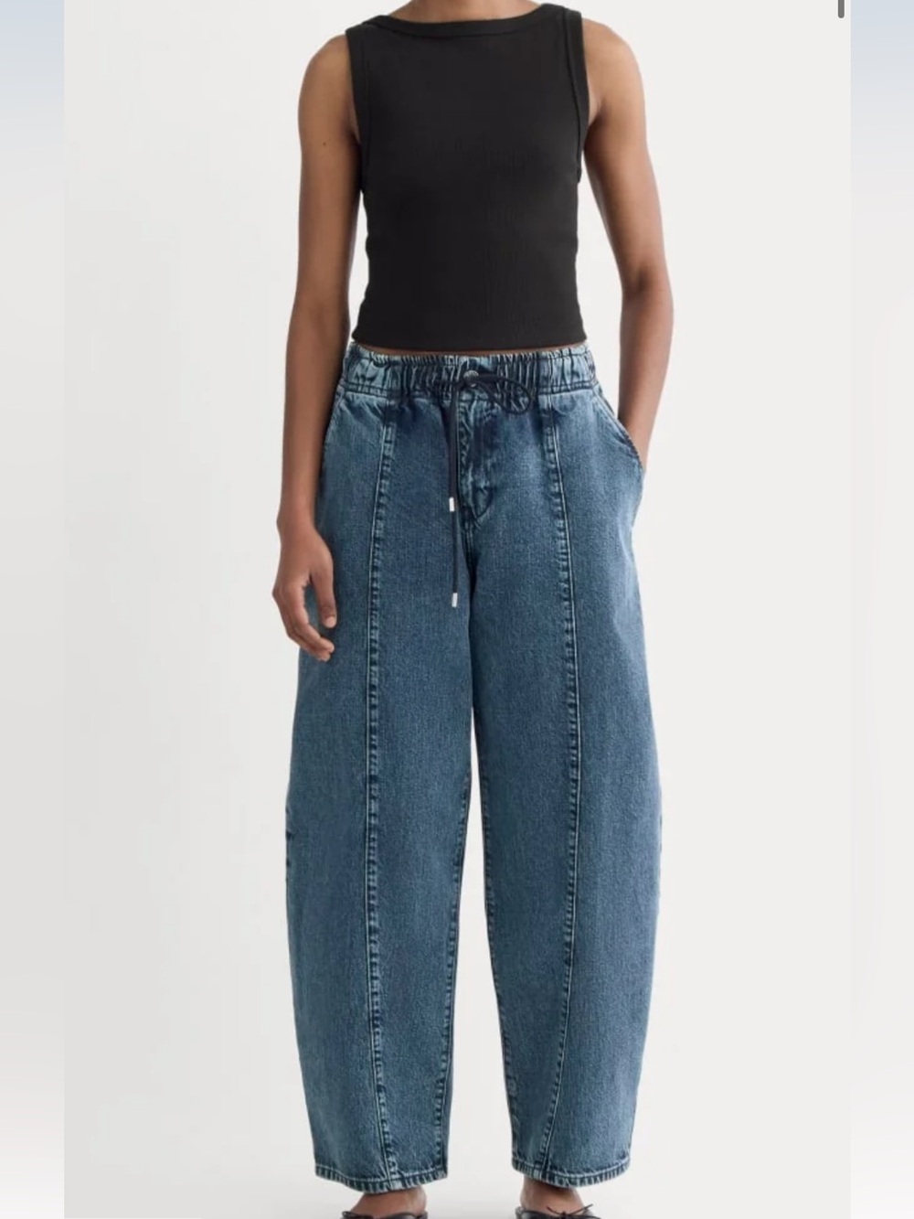 Everlane The drawstring baggy jeans